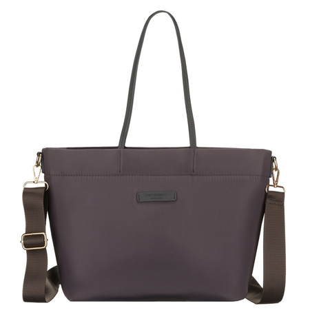 Damen-Shopper aus Nylon in Grau mit abnehmbarem, verstellbarem Gürtel - Peterson