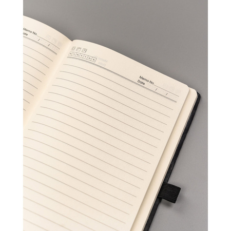 Schwarzes Büro Notizbuch A5 mit Linien – Peterson