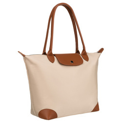Beige Damen Shopper aus Polyester mit zwei Henkeln – Peterson