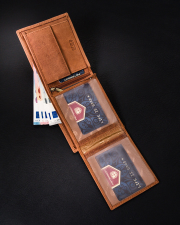 Herren Geldbörse aus Leder mit Fach für Fahrzeugschein – Peterson