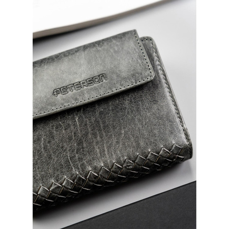 Elegante Karten- und Münzbörse aus Farbverlauf-Leder – Peterson