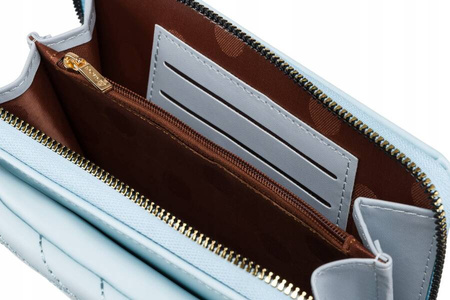 Hellblaue Mini Damen Handtasche mit abnehmbarem Frontpanel – Rovicky