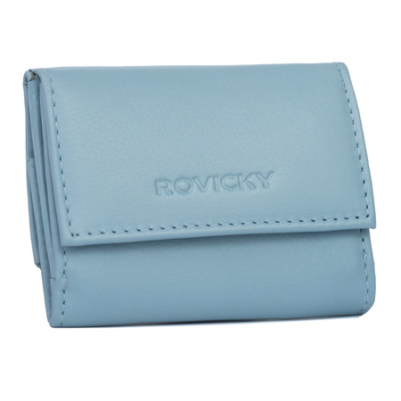 Eleganter Damen Geldbörse mit Druckknopf aus echtem Leder – Rovicky