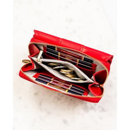 Rote Damen-Geldbörse aus Öko-Leder - Peterson