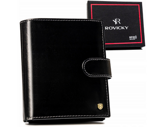 Große Herren Geldbörse aus Leder mit RFID-Schutz – Rovicky