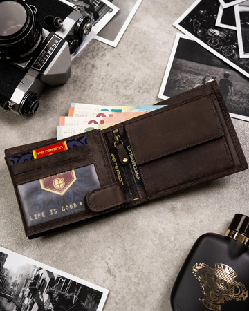 Geschenkset: Große Herren Geldbörse aus Leder und Schlüsselanhänger – Peterson