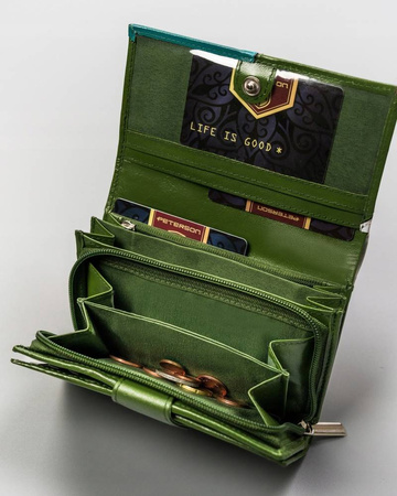 Mittelgroße Damen Geldbörse aus Echtleder – Peterson