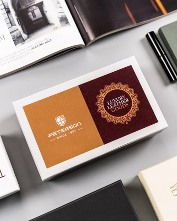 Damen Geldbörse aus Leder mit Druckknopf – Peterson