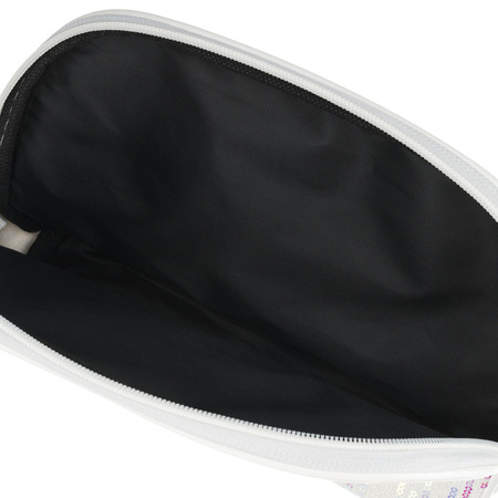 Kosmetiktasche aus synthetischem Material in weißer Farbe, ein Fach - Peterson