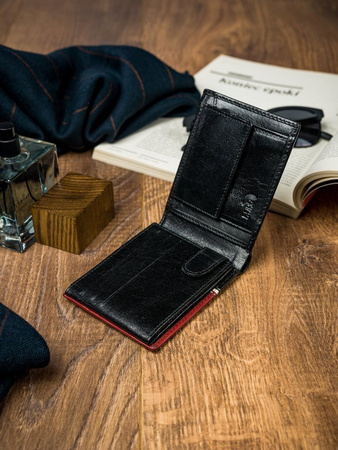 Herren Geldbörse horizontal aus echtem Leder – Rovicky