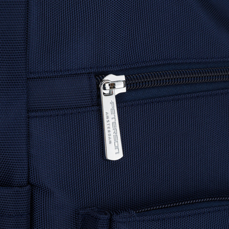 Geräumige Damen-Handtasche mit Laptopfach aus Polyester in Marineblau – Peterson