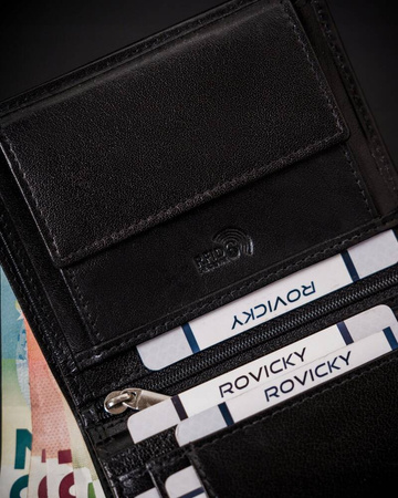 Herren Geldbörse aus Leder mit RFID-Schutz – Rovicky