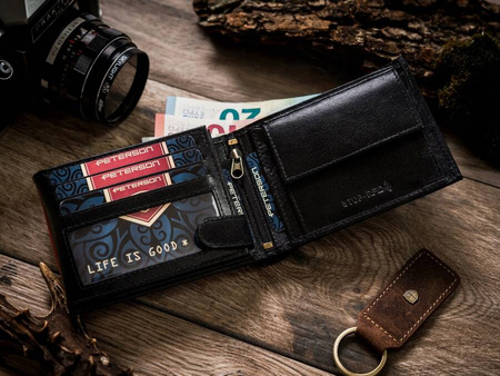 Herren Geldbörse aus Leder mit RFID-Schutz – Peterson