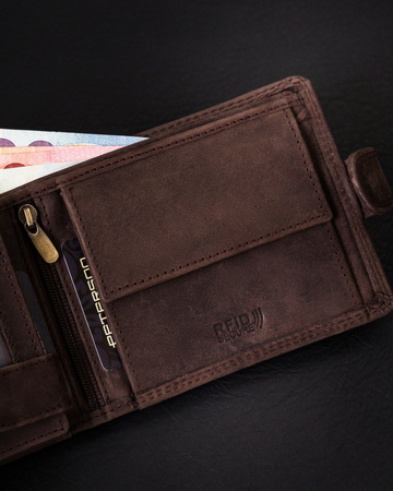 Horizontale Herren Geldbörse aus Echtleder mit RFID Protect – Peterson