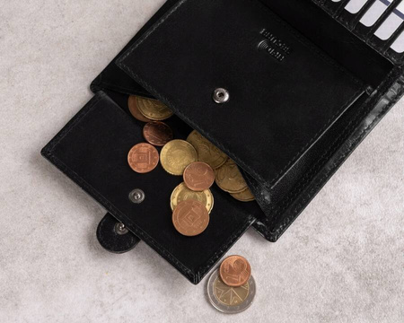 Große Herren Geldbörse aus Echtleder mit Druckknopf – Rovicky