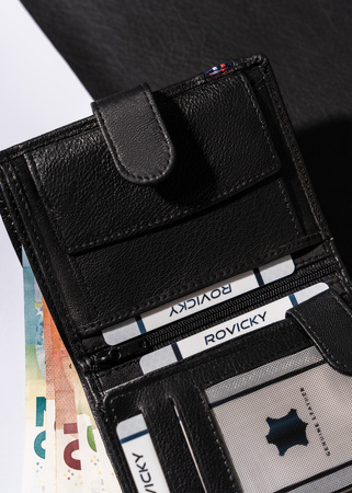 Herren Geldbörse aus Leder mit Druckknopf – Always Wild