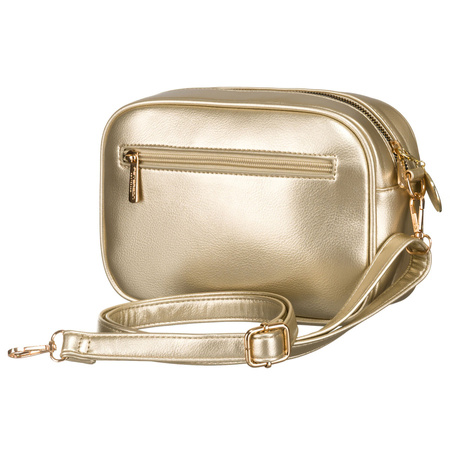 Goldene glänzende Damen Umhängetasche aus Öko-Leder – Peterson