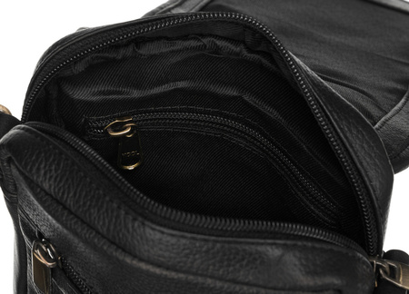 Herren Umhängetasche aus Leder mit Fächern – Peterson