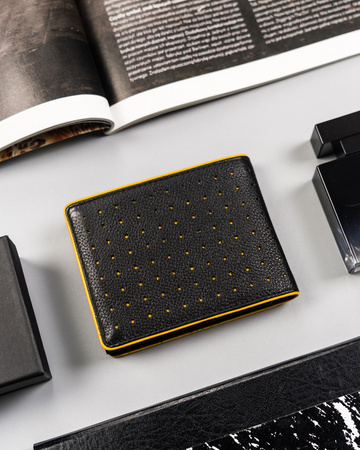 Herren Geldbörse aus Leder mit Durchbruchmuster – Peterson