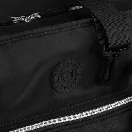 Schwarze, praktische Reisetasche aus Polyester mit einem Koffergriff – Peterson