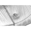 Silberne Damen Clutch aus Öko-Leder mit Magnetverschluss – Rovicky