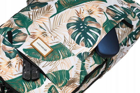 Klassischer Damen Rucksack aus Polyester mit Blumenmuster – Rovicky