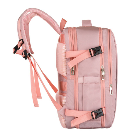 Rucksack mit Laptopfach aus pinkfarbener Cordura mit verstellbaren Trägern – Peterson