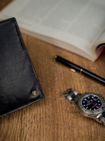 Herren Geldbörse aus Glattleder mit stilvollem Finish – Rovicky