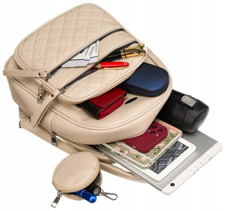 Kleiner, stilvoller Damen Rucksack aus Öko-Leder – Rovicky