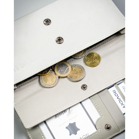 Damen-Geldbörse aus Leder, mehrfarbig, mit Blumenmuster, ausgestattet mit RFID-System - 4U Cavaldi