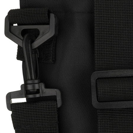 Große, schwarze Damen-Shopper-Tasche mit Reißverschluss und Außentasche, ein Hauptfach – Peterson