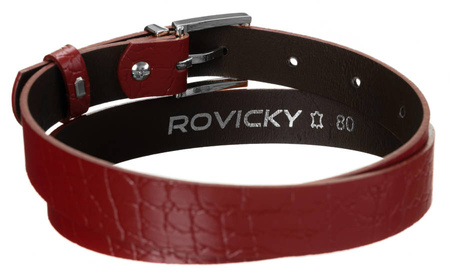 Damen Gürtel mit silberner Schnalle und Animal-Print – Rovicky