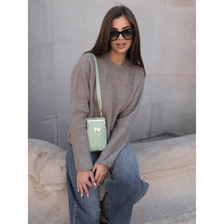 Mini Damen Handtasche in Grün mit abnehmbarem und verstellbarem Gurt – Rovicky