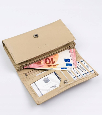 Große Damen Geldbörse aus Leder mit RFID-Schutz – Rovicky