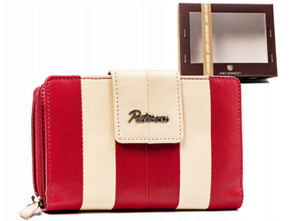 Damen Geldbörse aus Leder mit Druckknopf – Peterson