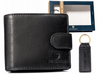 Geschenkset: Herren-Geldbörse aus Leder und Schlüsselanhänger – Peterson