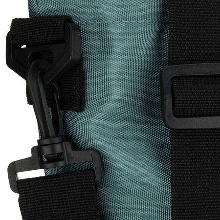 Hellgrüne Damen-Shopper-Tasche aus Polyester, aufgehängt an Griffen und einem abnehmbaren Gürtel – Peterson