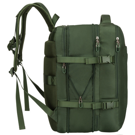 Grüner Reise-Rucksack mit Laptopfach und USB-Anschluss – Peterson