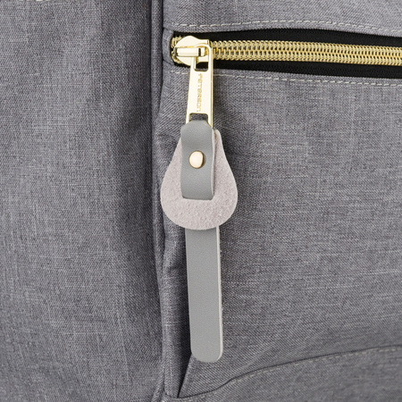 Damen-Rucksack aus Polyester in Grau mit sicherem Reißverschluss - Peterson