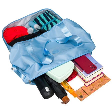 Reisetasche aus strapazierfähigem Polyester in Hellblau - Peterson