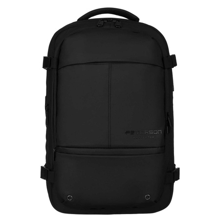 Geräumiger schwarzer Reiserucksack mit Vakuumfach & Laptopfach – Peterson