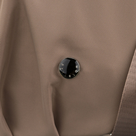 Dunkelbeige Damen-Handtasche aus Polyester mit Reißverschluss - Peterson