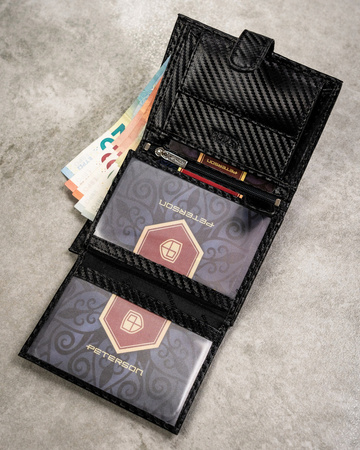 Carbon-Geschenkset mit Herren Geldbörse und Schlüsselanhänger – Peterson