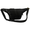 Klassische, schwarze, aus Leder Herren-Bauchtasche für die Hüfte – Peterson