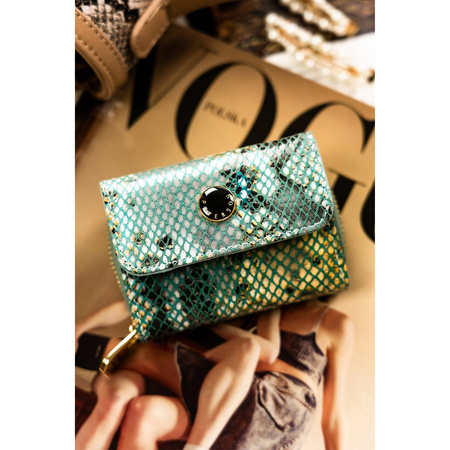 Damen Geldbörse aus Leder mit goldenen Details und RFID-Schutz – Peterson