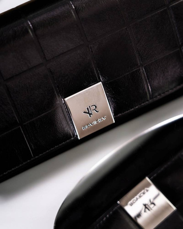 Große, horizontale Damen-Geldbörse mit Druckknopf – Rovicky