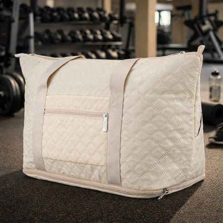 Beige Trainingstasche aus Polyester, mit einem Fach - Peterson