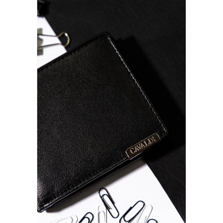 Herren Geldbörse horizontal aus echtem Leder – Cavaldi