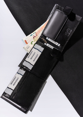 Elegante Herren Geldbörse aus Leder mit Druckknopf – Always Wild