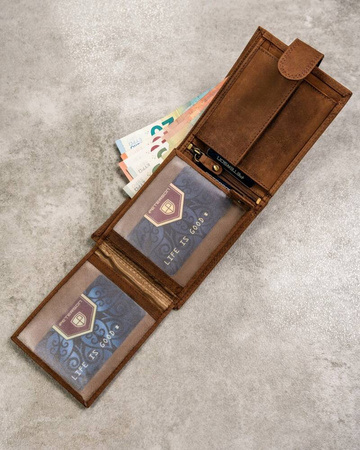 Geschenkset: Herren Geldbörse aus Leder und Schlüsselanhänger – Peterson